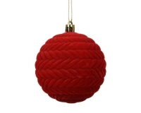 KARÁCSONYI GÖMB BÁRSONY 10CM CHRISTMAS RED 453023