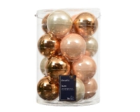 KARÁCSONYI GÖMB (16DB) 8CM PEARL/ COLOUR 140863