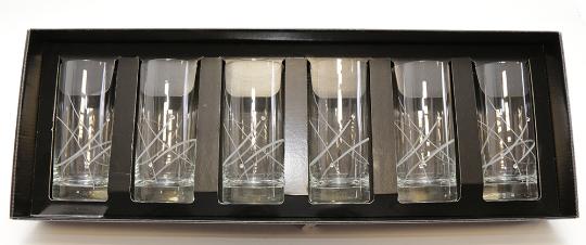 ÜVEG POHÁR SWAROVSKI DÍSSZEL 300ML HOSSZÚ X6