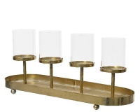 KARÁCSONYI ADVENTI GYERTYATARTÓ CHAMPAGNE GOLD 523199