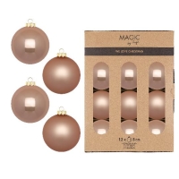 KARÁCSONYI GÖMB (12DB) 8CM GOLDEN SESAME 16410P812