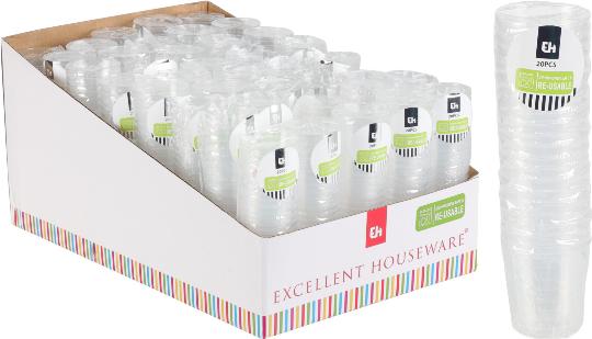 MÛANYAG POHÁR SZETT X20 30ML ÁTLÁTSZÓ 507722