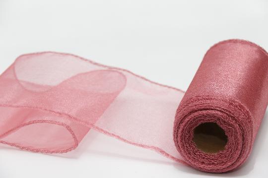DEKOR ANYAG ORGANZA 11CMX10M 141 ROZSDAVÖRÖS