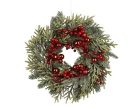 KARÁCSONYI KOSZORÚ 40CM GREEN/RED 687305