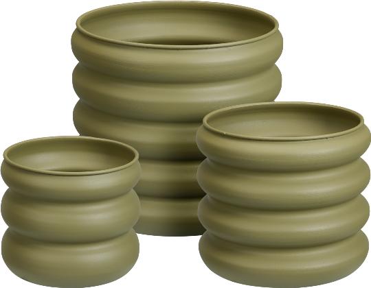 FÉM KASPÓ 23X23CM HULLÁMOS LIGHT GREEN 534826