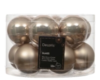 KARÁCSONYI GÖMB (12DB) 5CM SMOKEY PEARL 140950