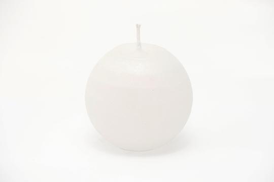 GYERTYA GOLYÓ 8CM FEHÉR