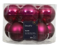 KARÁCSONYI GÖMB (10DB) 6CM FESTIVE PINK 140525