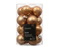 KARÁCSONYI GÖMB (16DB) 3,5CM CARAMEL BROWN 010764