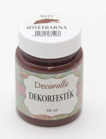 FESTÉK AKRIL MATT 60ML SÖTÉTBARNA