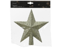 KARÁCSONYI CSÚCSDÍSZ CSILLAG 19CM ROSEMARY GREEN 029625