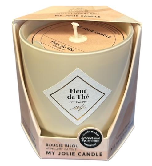 GYERTYA BB ÜVEGBEN MEGLEPETÉSSEL TEA FLOWER 180GR