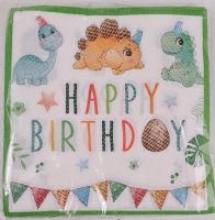 PARTY SZALVÉTA HAPPY BIRTHDAY DINÓS X20 364326