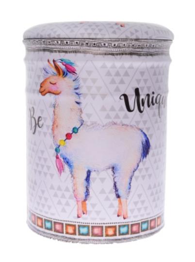 PUFF TÁROLÓVAL FÉM+BŐR 30X40CM DD52705 II. KAKTUSZOS