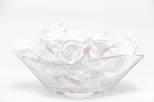 ESKÜVŐI SZATÉN RÓZSAFEJ 4CM FEHÉR