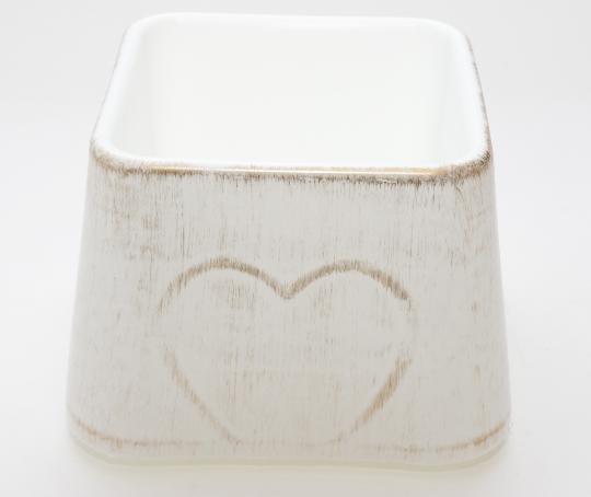 MÛANYAG TÁL MAGAS KOCKA SZIVES 15X15CM