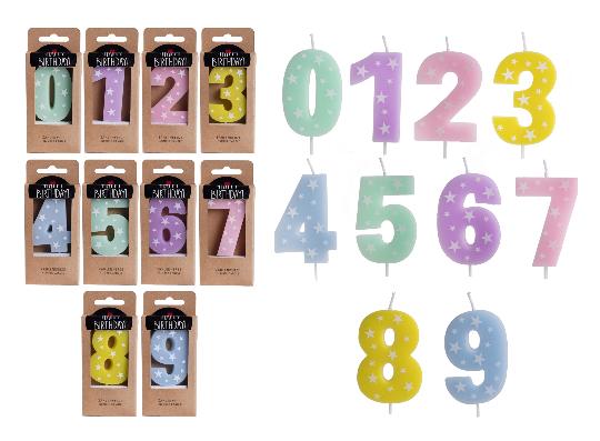 GYERTYA SZÜLINAPI SZÁMOS, CSILLAGOS 497395