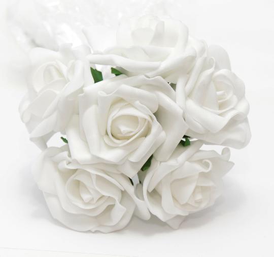 SZÁRAZ POLIFOAM RÓZSA 4-5CM FEHÉR