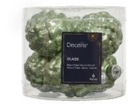 KARÁCSONYI GÖMB (6DB) 7CM TOBOZ MATCHA GREEN 011120