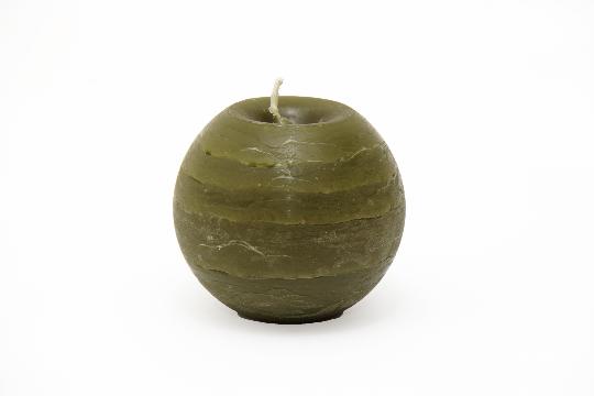 GYERTYA GOLYÓ 8CM OLIVAZÖLD