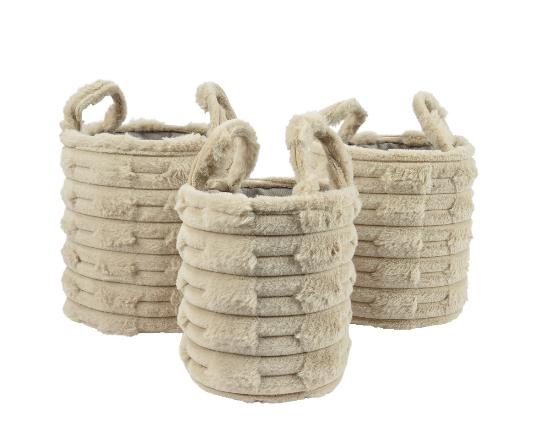 KOSÁR MÛSZŐRME KEREK 20X25CM LIGHT BROWN 538532 I.