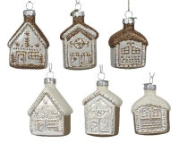 KARÁCSONYI FENYŐFA DÍSZ HÁZIKÓ 7,5CM 068162