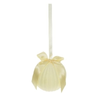 KARÁCSONYI GÖMB 15CM FLOKKOLT MASNIVAL KRÉM DD71964
