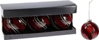 KARÁCSONYI GÖMB 8CM X3 BURGUNDY 551182