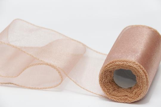 DEKOR ANYAG ORGANZA 11CMX10M 612 PUDER BÉZS