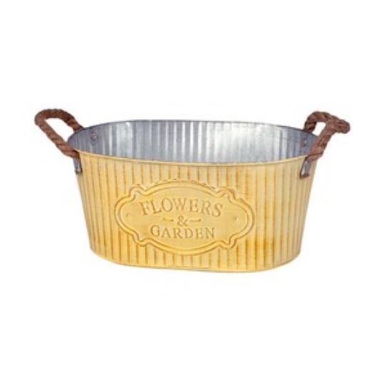BÁDOG TÁL ANDRETTA OVÁLIS FÜLES 18CM KRÉM XQ-08H/18-4