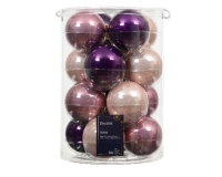 KARÁCSONYI GÖMB (16DB) 8CM PINK / COLOUR 140859