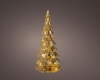 KARÁCSONYI LEDES FENYŐ ÜVEG GOLD 35CM ELEMES 489486