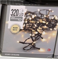 KARÁCSONYI ÉGŐSOR 320 LEDES WARM WHITE GREEN WIRE 506739