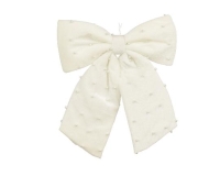 KARÁCSONYI MASNI GYÖNGYÖS 28CM WHITE 512080