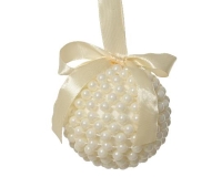 KARÁCSONYI GÖMB GYÖNGYÖS 8CM PEARL 453421