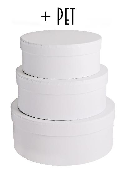 DÍSZDOBOZ KEREK FEHÉR I. 391078