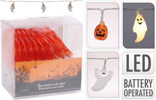 HALLOWEEN LEDES SZELLEM GIRLAND 508857