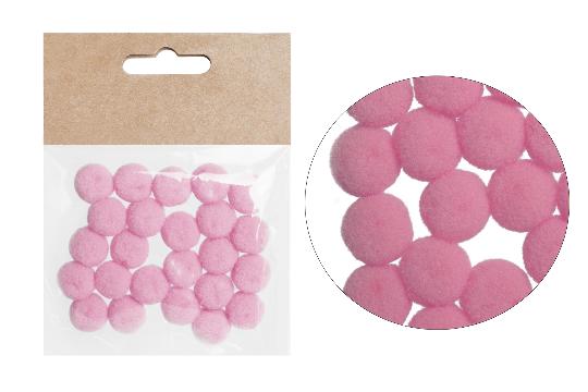 DEKOR GOLYÓ TEXTIL 1,5CM RÓZSASZÍN 068582