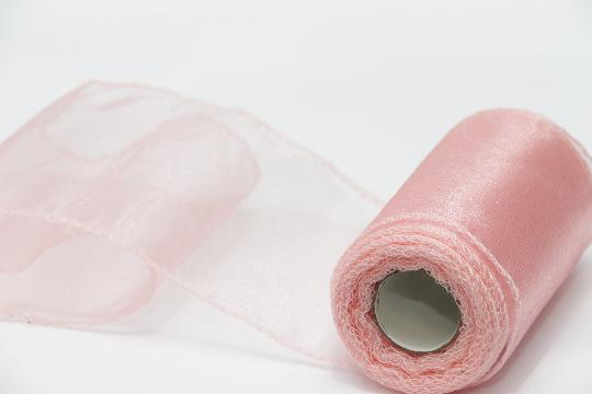 DEKOR ANYAG ORGANZA 11CMX10M 693 PUDER RÓZSASZÍN