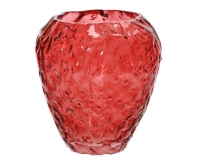 ÜVEG VÁZA 26CM RED 820619