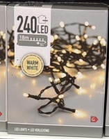 KARÁCSONYI ÉGŐSOR 240 LEDES WARM WHITE GREEN WIRE 506738