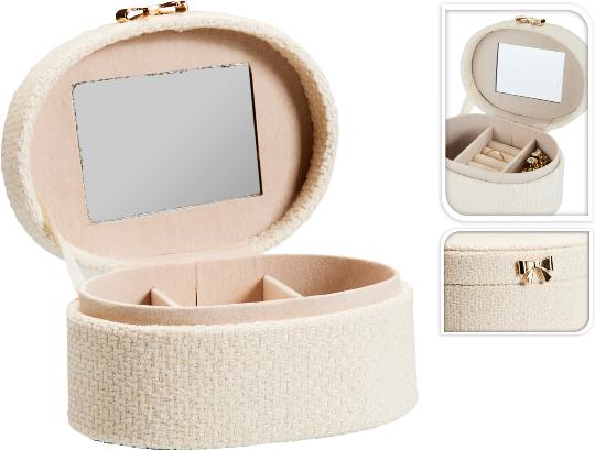 DEKOR ÉKSZERTARTÓ DOBOZ 12X10CM OFF WHITE 530680