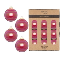 KARÁCSONYI GÖMB (12DB) 6CM DAZZLING FLAMINGO 14411P812