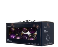 KARÁCSONYI GÖMB (20DB) FIG (LILA) MIX 149614