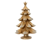KARÁCSONYI POLY FENYŐ 25CM CSILLÁMOS GOLD 537602