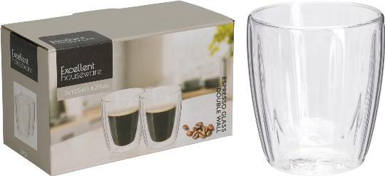 ÜVEG POHÁR KÁVÉS 125ML X2 523688