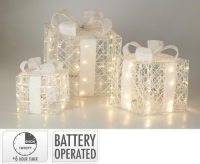 KARÁCSONYI LEDES AJÁNDÉKDOBOZ 25CM IRIZÁLÓ 516068