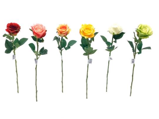 SELYEM RÓZSA SZÁLAS 70CM MIX 87822