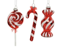 KARÁCSONYI SÉTAPÁLCA AKASZTÓS 13CM CHRISTMAS RED 120465