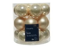 KARÁCSONYI GÖMB (18DB) 4CM PEARL 010446